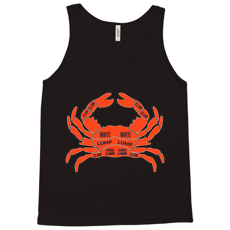 Crab Butcher Diagram Crustaceancore Crab Meat Humor Funny D Pun Great  Tank Top | Artistshot