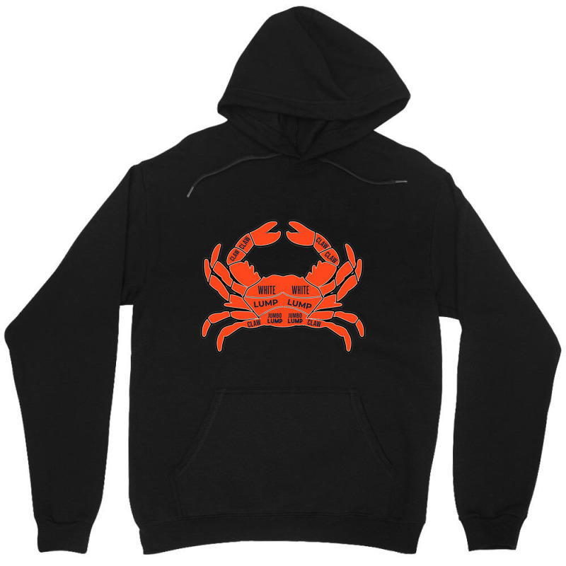 Crab Butcher Diagram Crustaceancore Crab Meat Humor Funny D Pun Great  Unisex Hoodie | Artistshot