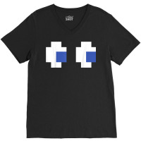 Retro Arcade Video Game Ghost T Shirt V-neck Tee | Artistshot