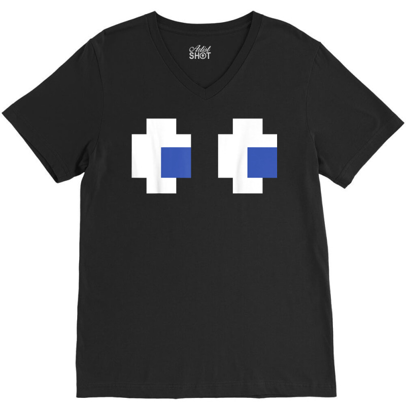 Retro Arcade Video Game Ghost T Shirt V-Neck Tee by cm-arts | Artistshot