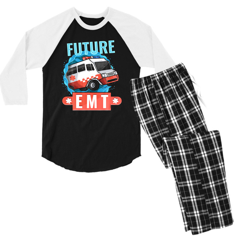 Future Emt | Paramedic Medical Technician Ambulance Men's 3/4 Sleeve Pajama Set | Artistshot