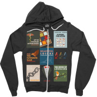 Books Of Leonard Cohen Minimalist Poetry Art Zipper Hoodie | Artistshot