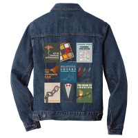 Books Of Leonard Cohen Minimalist Poetry Art Men Denim Jacket | Artistshot