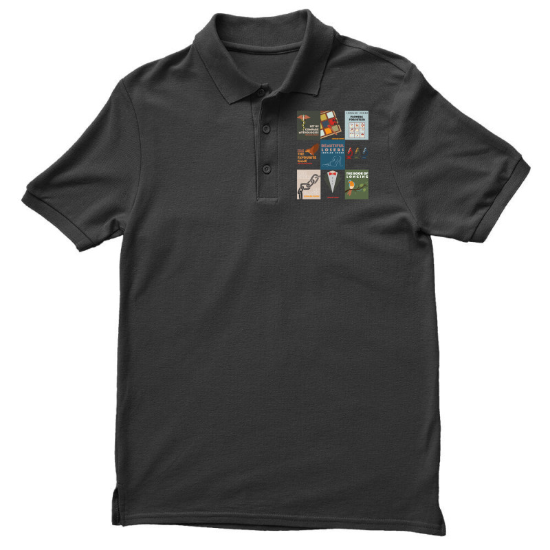 Books Of Leonard Cohen Minimalist Poetry Art Men's Polo Shirt | Artistshot