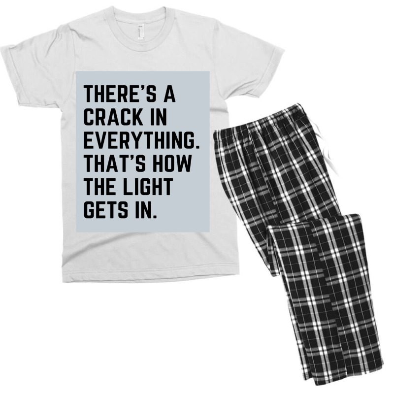 There S A Crack In Everything Tri Blend Men's T-shirt Pajama Set | Artistshot