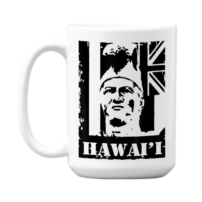 Hawai I King Kamehameha Black Ink By Hawaii Nei All Day 15 Oz Coffee Mug | Artistshot