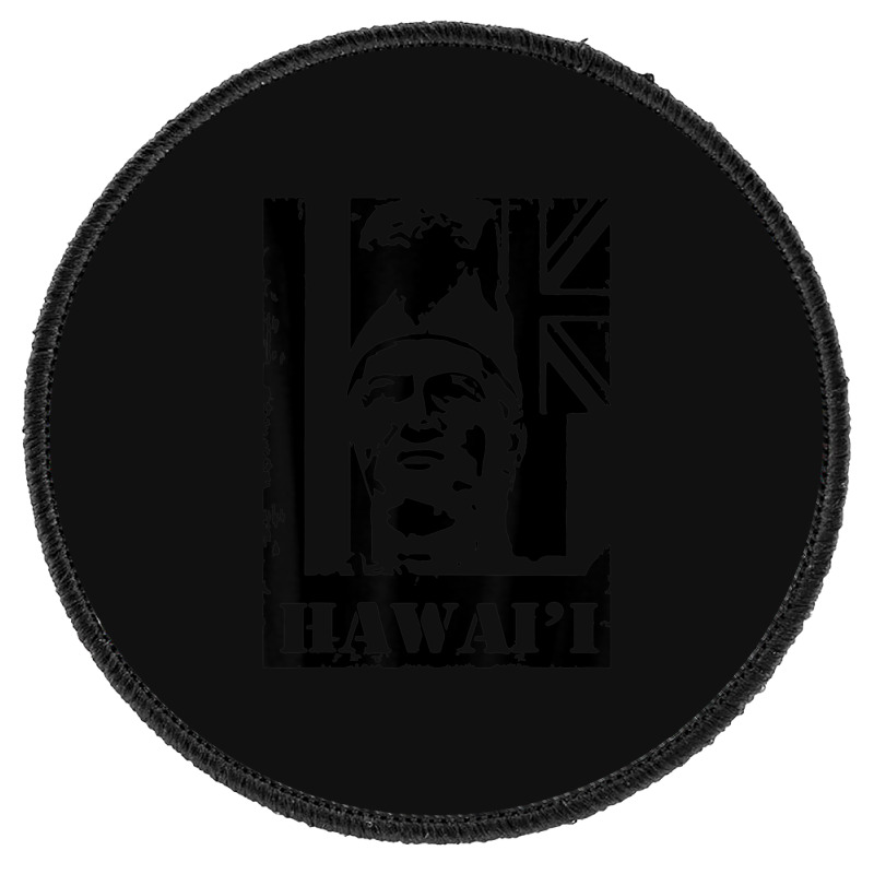 Hawai I King Kamehameha Black Ink By Hawaii Nei All Day Round Patch | Artistshot