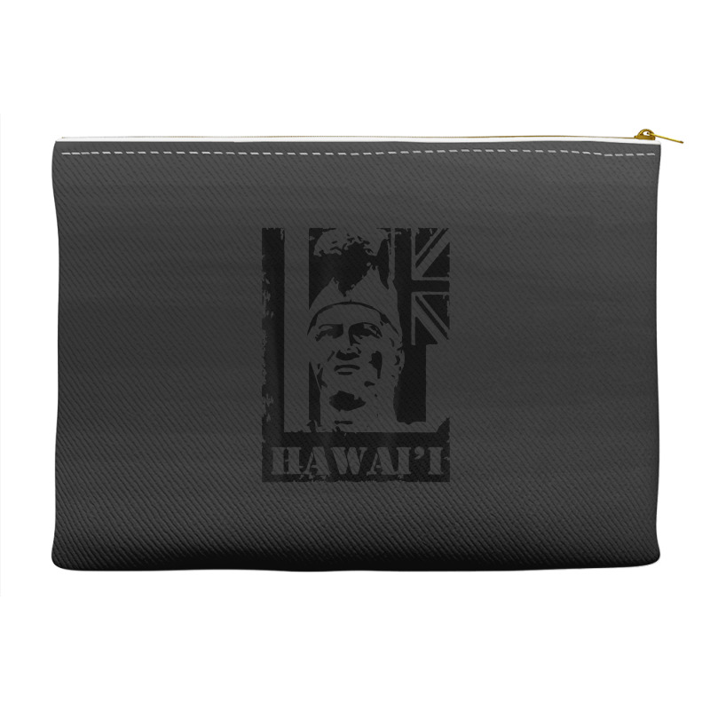 Hawai I King Kamehameha Black Ink By Hawaii Nei All Day Accessory Pouches | Artistshot