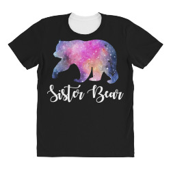 Watercolor Galaxy Bear Family Matching - Sister Bear All Over Women's T-shirt | Artistshot
