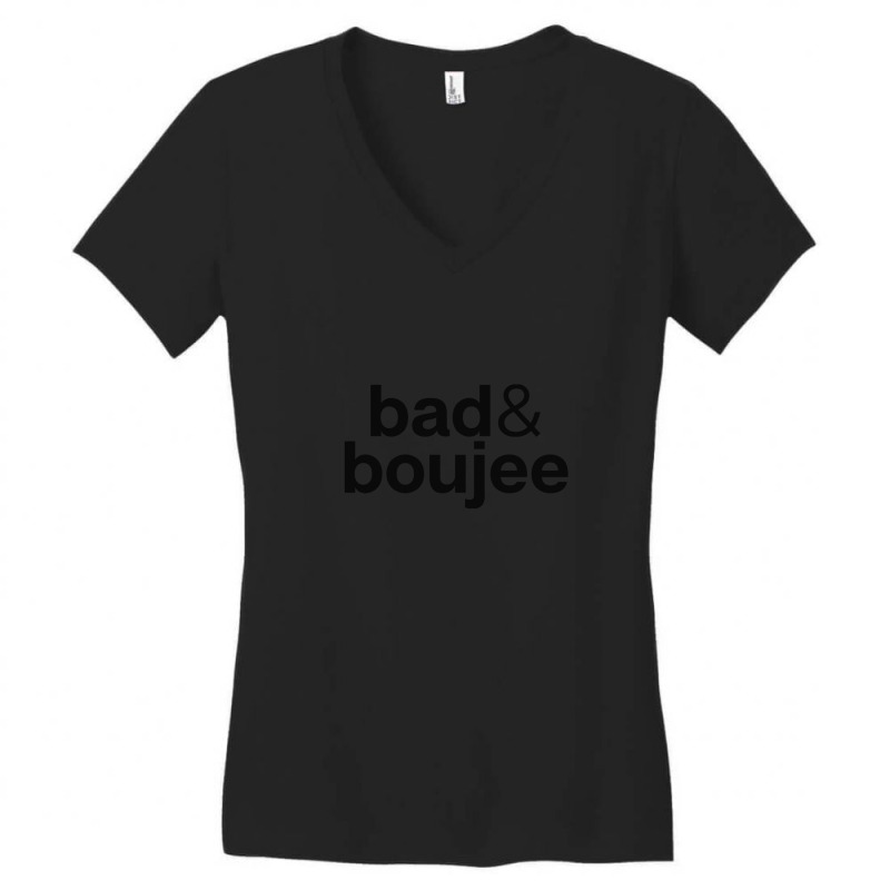 Bad & Boujee Minimal T-shirt & Stickers - Hip-hop Lover Music Lover 1 Women's V-Neck T-Shirt by RobertStone | Artistshot