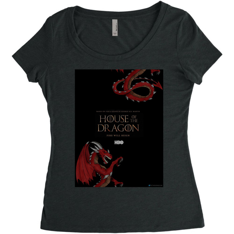 House Dragon Women's Triblend Scoop T-shirt by OSWALDOLIMART | Artistshot