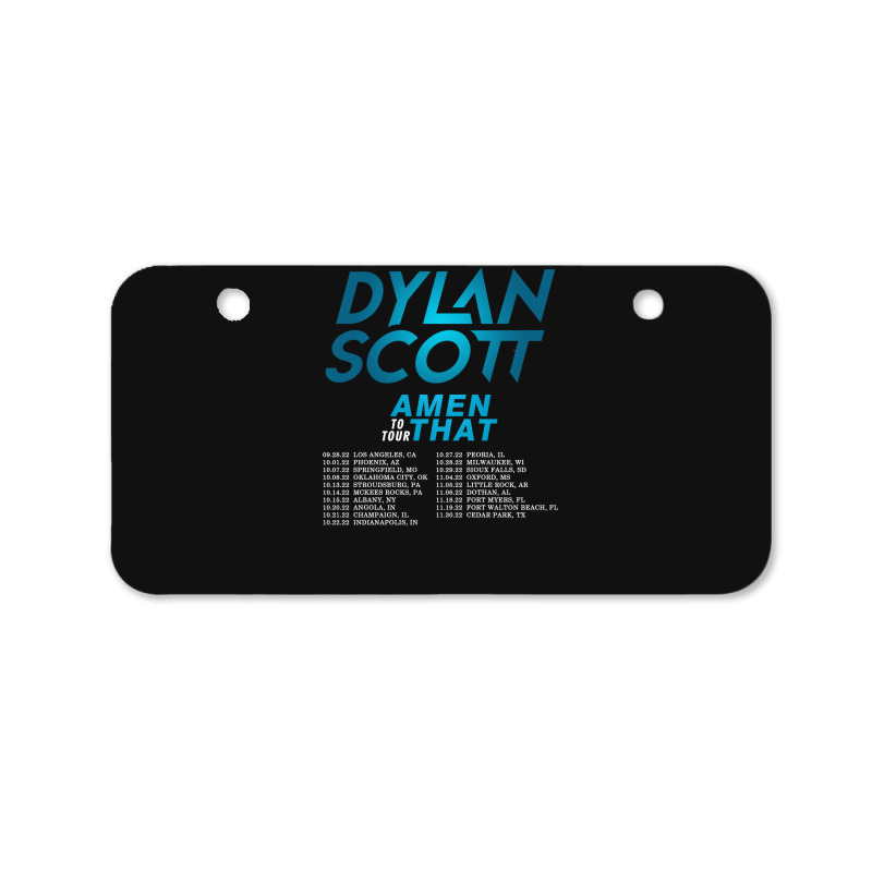 Dylan Scott Amen To That Tour 2022 Bicycle License Plate | Artistshot