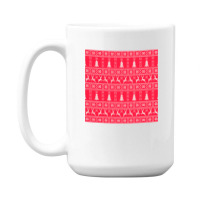 Knitted Christmas Pattern Concept 15 Oz Coffee Mug | Artistshot