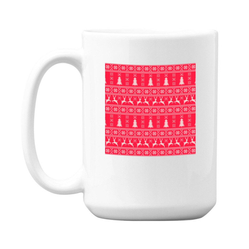 Knitted Christmas Pattern Concept 15 Oz Coffee Mug | Artistshot