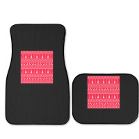 Knitted Christmas Pattern Concept Full Set Car Mats | Artistshot