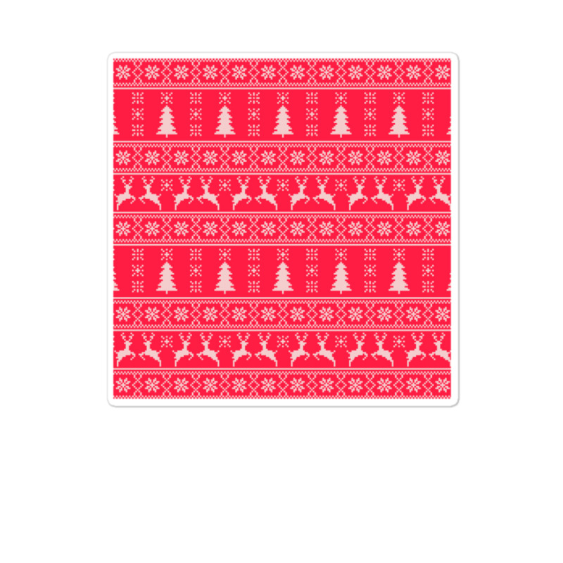 Knitted Christmas Pattern Concept Sticker | Artistshot