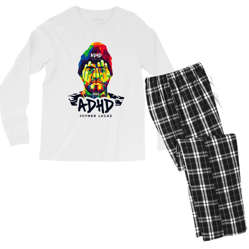 Joyner Lucas Adhd Vector Men's Long Sleeve Pajama Set by Fresco | Artistshot