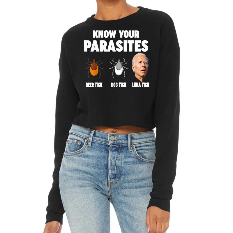 Know Your Parasites Anti Joe Biden Cropped Sweater by CruzChapman | Artistshot