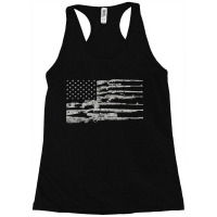 Big American Flag With Machine Guns  2a Flag Shirt Racerback Tank | Artistshot