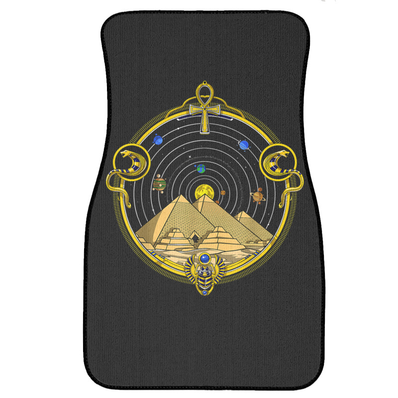 Egyptian Pyramids Ankh Symbol Eye Of Horus Sacred Geometry Front Car Mat | Artistshot