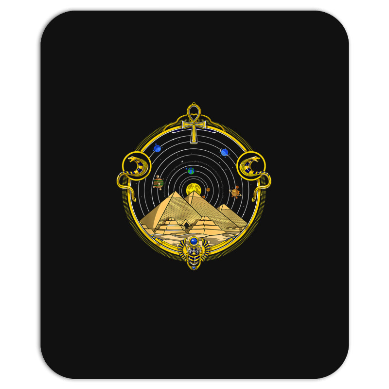 Egyptian Pyramids Ankh Symbol Eye Of Horus Sacred Geometry Mousepad | Artistshot