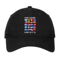 All Latin American Flags Countries Viva Latino America Tee Adjustable Cap | Artistshot