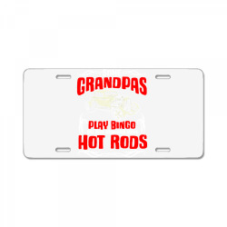 grandpa drive hot rods classic car vintage hot rod pullover hoodie License Plate | Artistshot