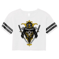 Japanese Samurai Bushido Armor Mask Katana Sword Warrior Scorecard Crop Tee | Artistshot