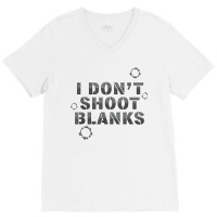 I Dont Shoot Blanks Baby Shower Dad Est 2022 Gender Reveal V-neck Tee | Artistshot