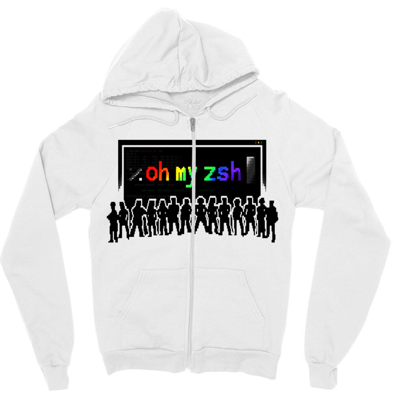 Oh My Zsh Zipper Hoodie by Fresco | Artistshot