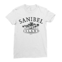 Jcombs Sanibel Island Fl Palm Trees On Beach Ladies Fitted T-shirt | Artistshot