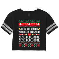 Deck The Halls With Beta Blockers Nurse Christmas Ugly Xmas Scorecard Crop Tee | Artistshot