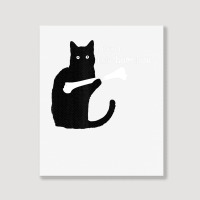 I Found This Humerus Black Cat Portrait Canvas Print | Artistshot