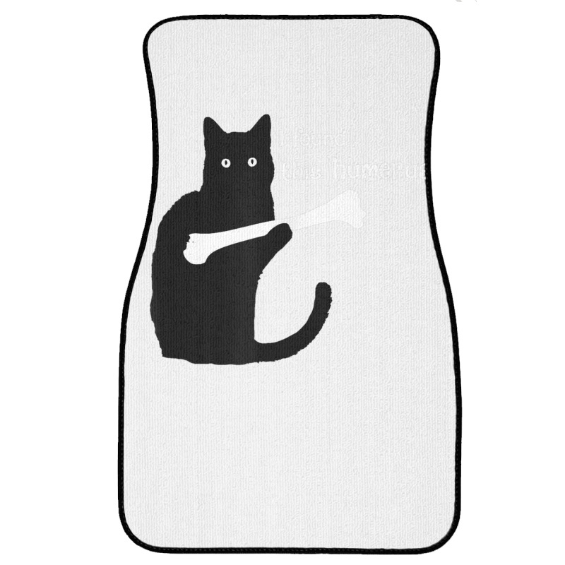 I Found This Humerus Black Cat Front Car Mat | Artistshot