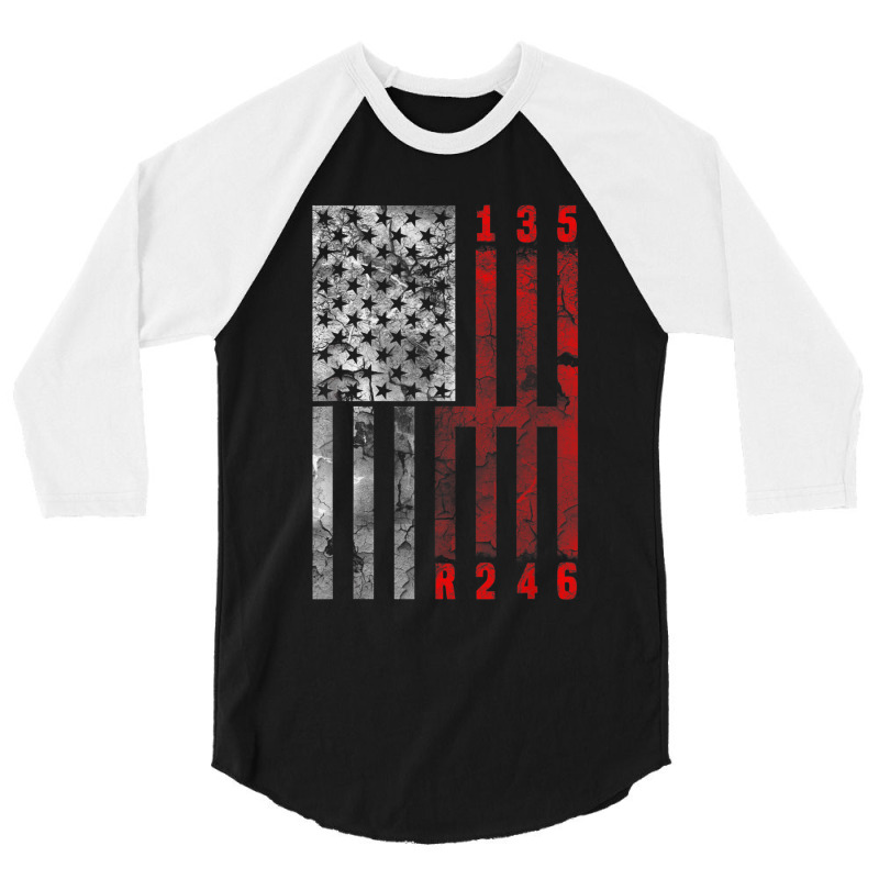 Stick Shift American Flag Muscle Car 6 Gears Mechanic 3/4 Sleeve Shirt | Artistshot