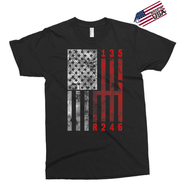 Stick Shift American Flag Muscle Car 6 Gears Mechanic Exclusive T-shirt | Artistshot