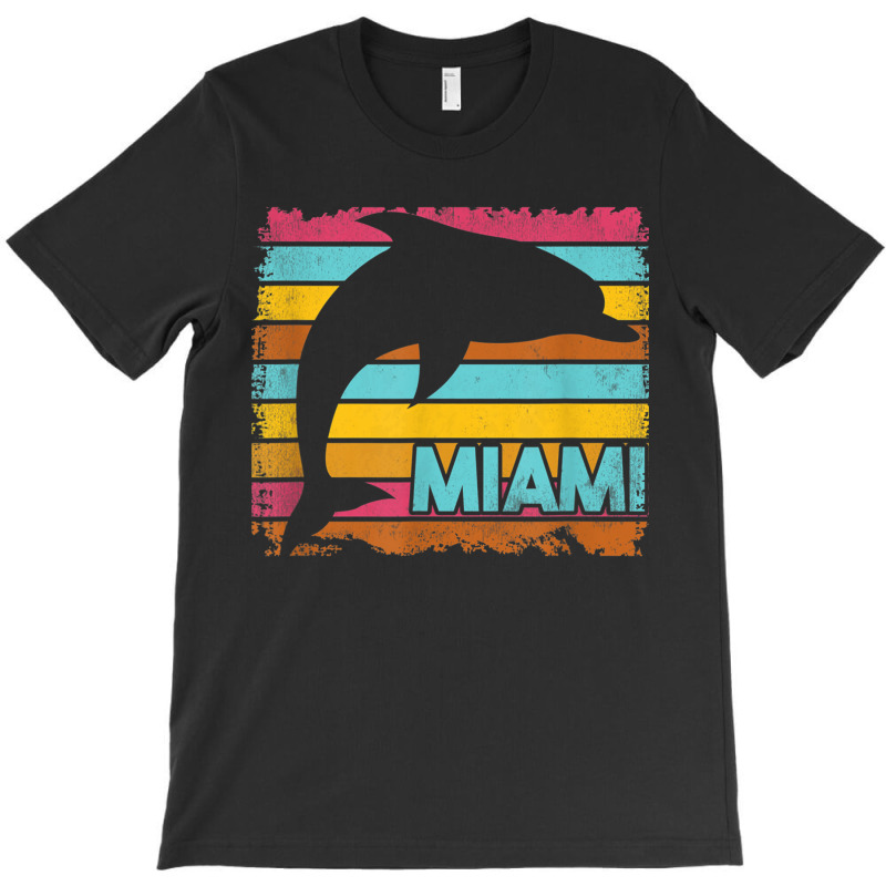 Miami Resident Vintage Dolphin Silhouette Souvenir Gift T-shirt | Artistshot