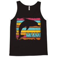 Miami Resident Vintage Dolphin Silhouette Souvenir Gift Tank Top | Artistshot