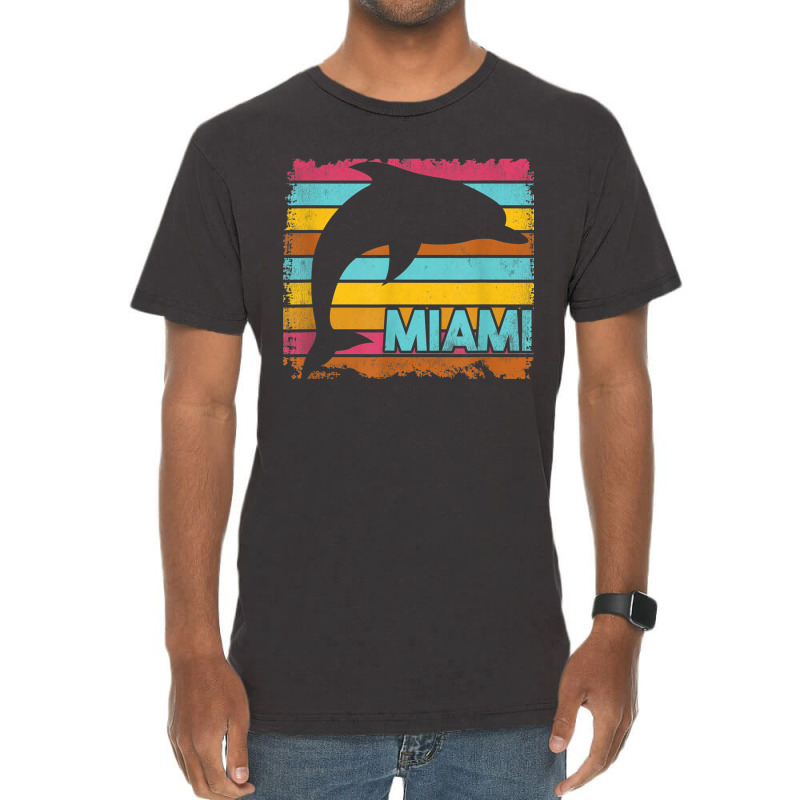 Miami Resident Vintage Dolphin Silhouette Souvenir Gift Vintage T-shirt | Artistshot