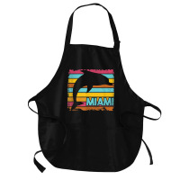 Miami Resident Vintage Dolphin Silhouette Souvenir Gift Medium-length Apron | Artistshot