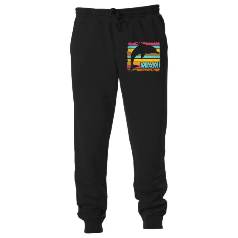 Miami Resident Vintage Dolphin Silhouette Souvenir Gift Unisex Jogger | Artistshot