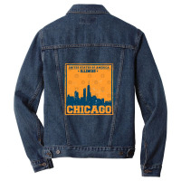 Chicago City Concept Men Denim Jacket | Artistshot