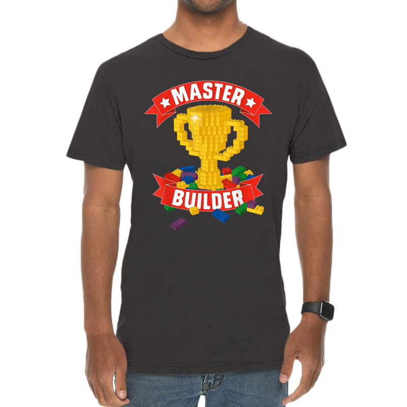 Master Builder Building Blocks Vintage T-Shirt by HailieKey | Artistshot