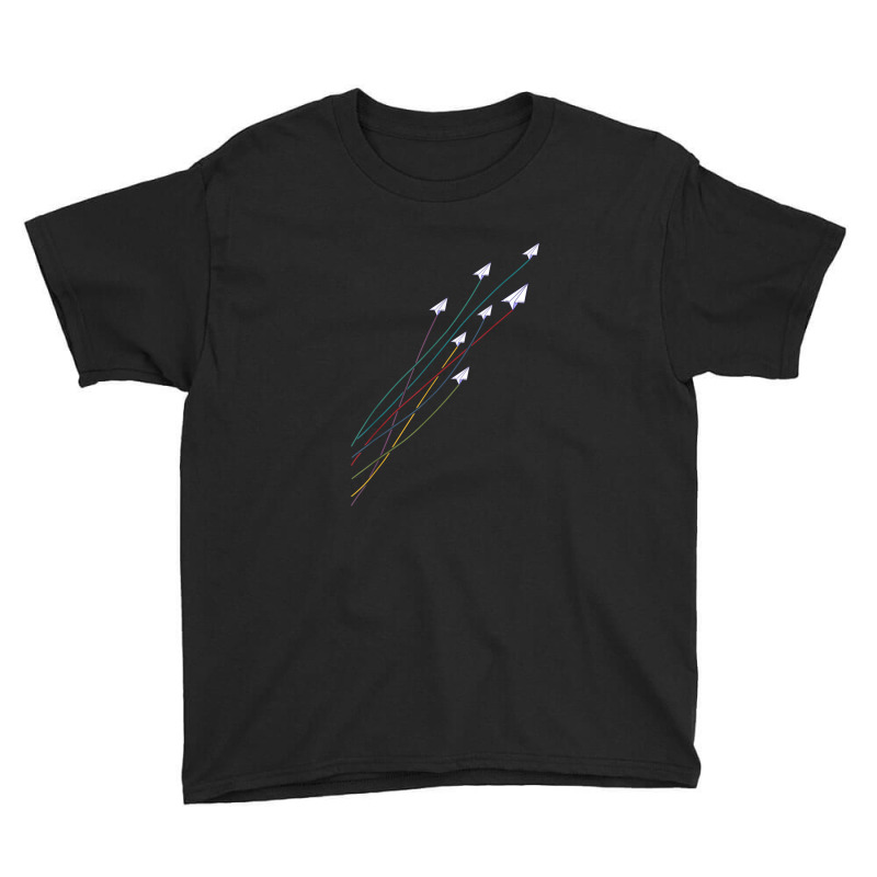 Paper Airplane Flying Colorful Paper Plane Master Origami Youth Tee | Artistshot