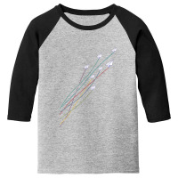 Paper Airplane Flying Colorful Paper Plane Master Origami Youth 3/4 Sleeve | Artistshot