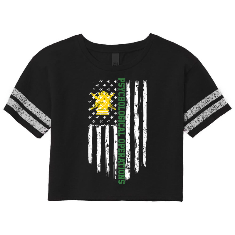 Army Psychological Operations Psyop American Flag Scorecard Crop Tee by FionaMciver | Artistshot