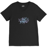 Love Winter Gradient Lettering V-neck Tee | Artistshot