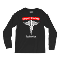 Emergency Department Technician Ed Tech Medical Caduceus Er Long Sleeve Shirts | Artistshot