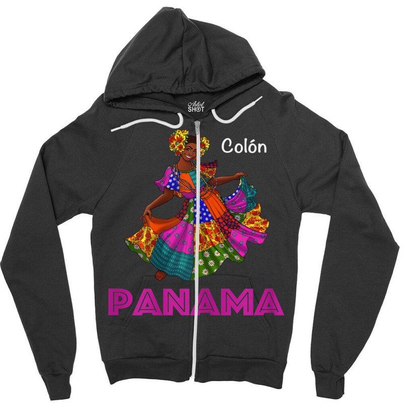 Colon Panama Culture; Panamanian Pride Zipper Hoodie by MaraRojas | Artistshot