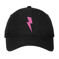 Lightning Bolt Thunder  - Pink Design Adjustable Cap | Artistshot